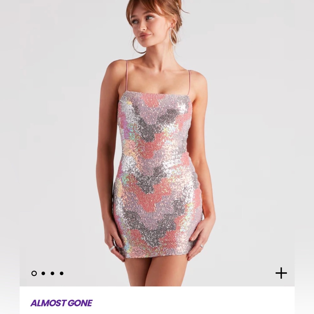 Windsor Hit the Bar Sequin Mini Dress, S
